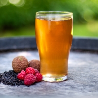 Raspberry Lychee Tea Cider